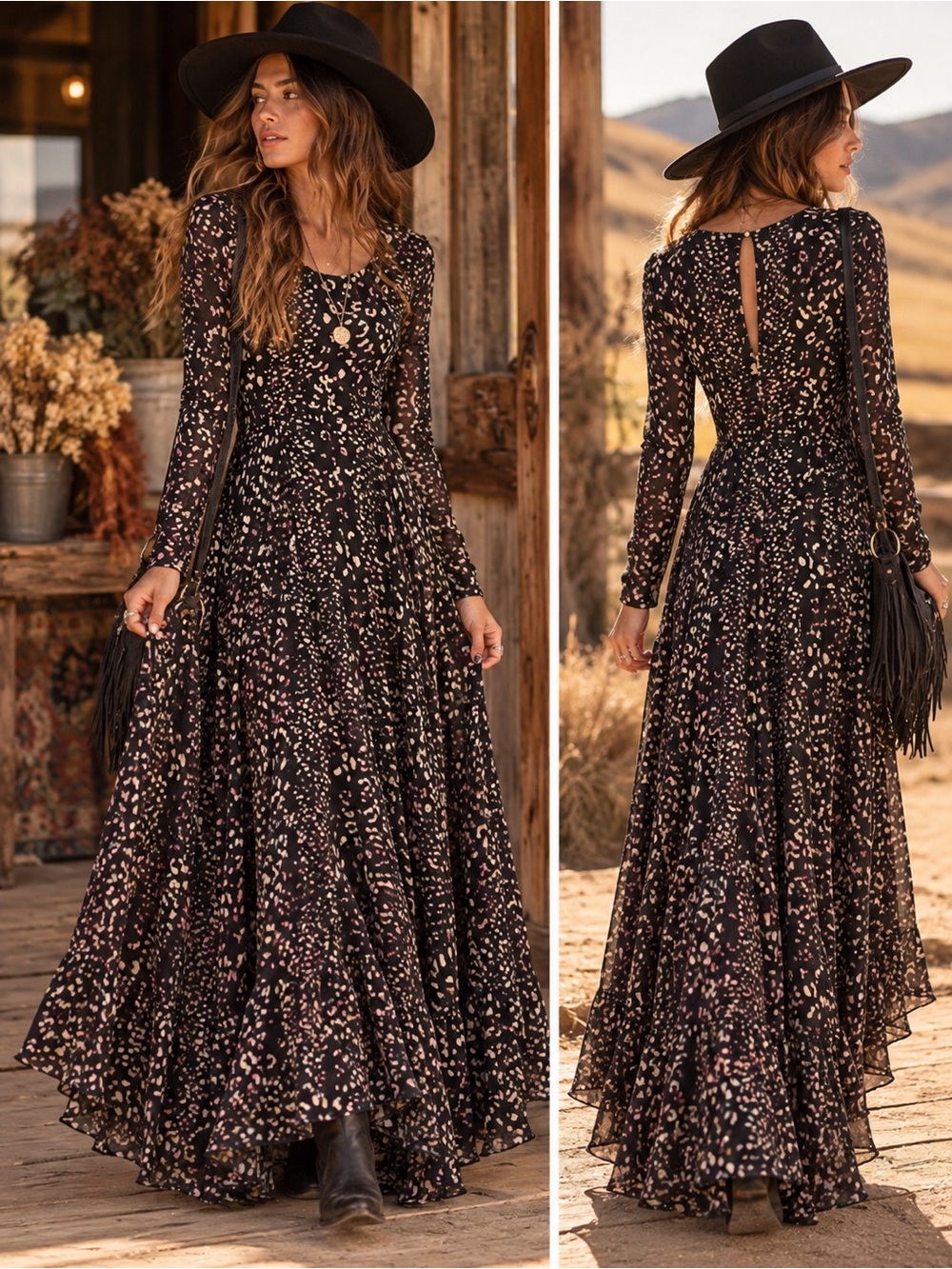 Free People First Kiss Maxi Dress M Boho flowy romantic whimsigoth grunge festiv
